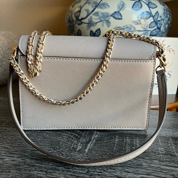 NWOT! Tory Burch Robinson Mini Convertible Crossbody/Shoulderbag in Gray Heron - Picture 3 of 16